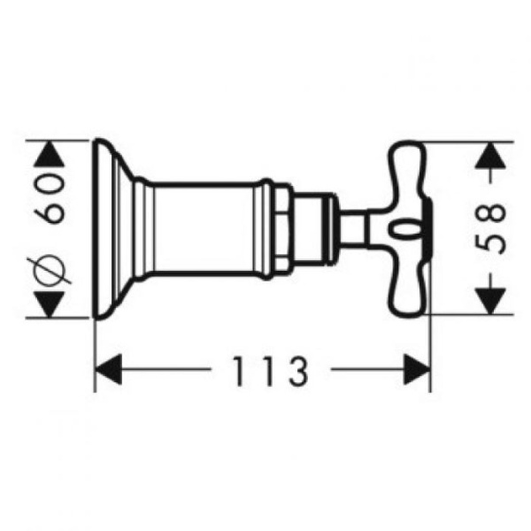 Запорный вентиль Axor Montreux 16871000