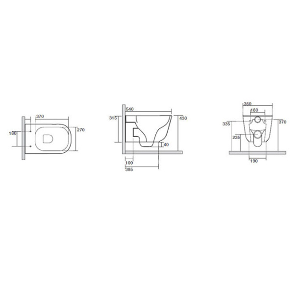 Унитаз подвесной Kerasan Tribeca 511401