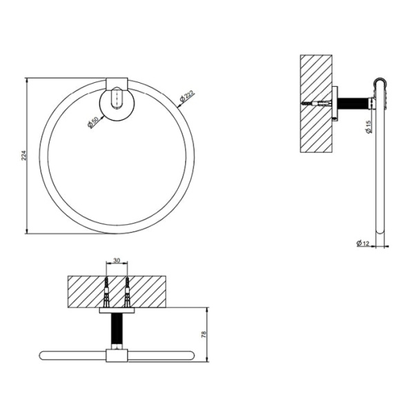 Полотенцедержатель Gessi Ingranaggio 63909#031
