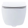 Унитаз подвесной SSWW NC2038 безободковый, с сиденьем микролифт, белый