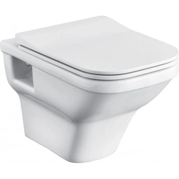 Унитаз подвесной Santek Лайн 1WH501574 безободковый, с сиденьем микролифт, белый