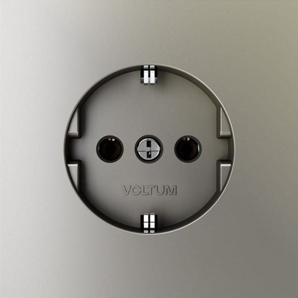 Розетка с заземлением, без рамки Voltum S70 VLS040104