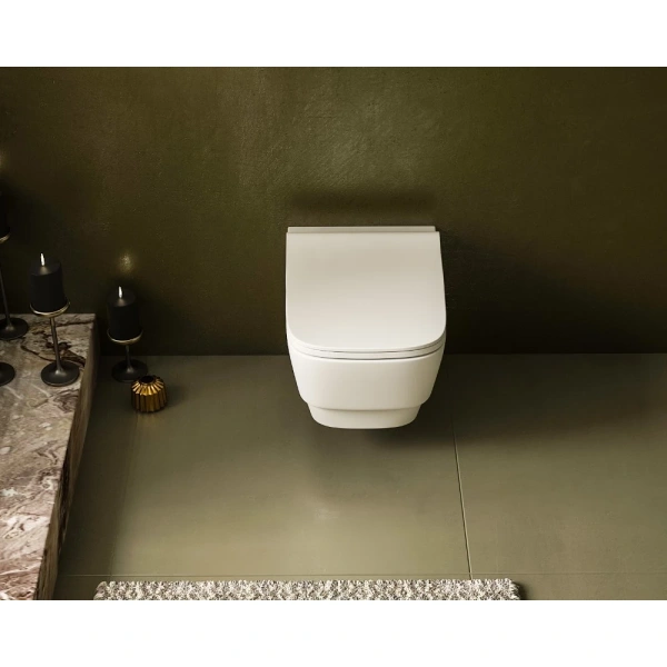 Унитаз подвесной Boheme Bello 971-MW безободковый, белый матовый