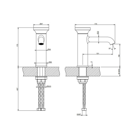 Смеситель для раковины Gessi Origini 66002#031
