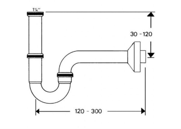 Сифон для раковины hansgrohe 53010000