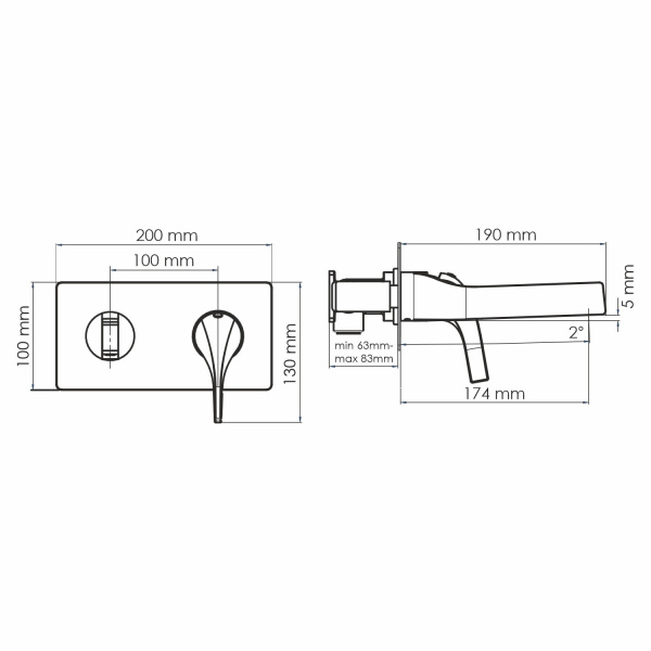 Смеситель для раковины WasserKRAFT Sauer 7100 7130 золото