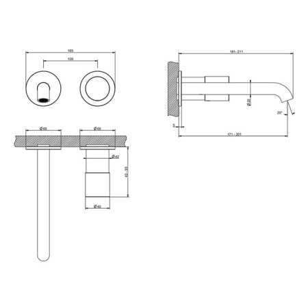 Смеситель для раковины Gessi Habito 70088#031