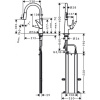 Смеситель для кухни hansgrohe Talis M51 73851800 с вытяжным душем сталь
