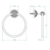 Полотенцедержатель THG Mandarine metal U1A.G02.504N