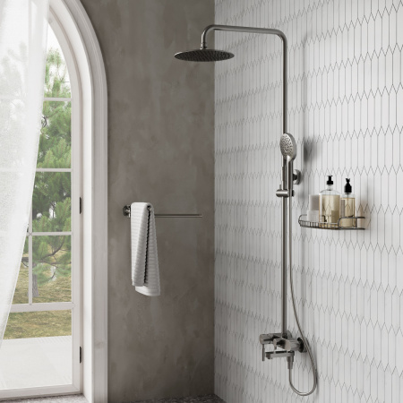 Душевая стойка WasserKRAFT A14201 никель