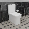 Унитаз-компакт CeramaLux 1218A безободковый, с сиденьем микролифт, белый