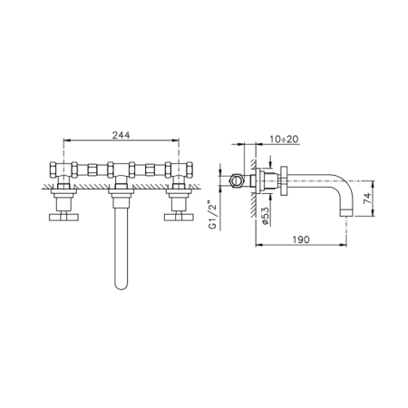 Смеситель для раковины Nicolazzi Mac Kinley 05 2207CR29