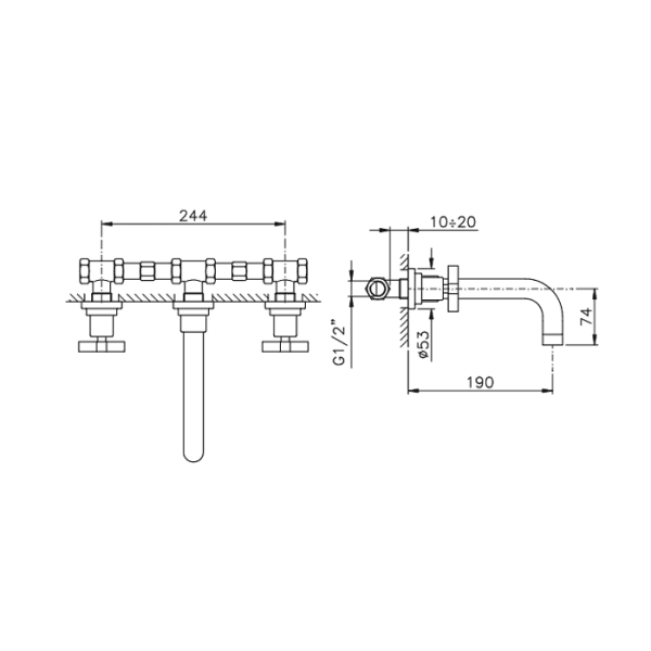 Смеситель для раковины Nicolazzi Mac Kinley 05 2207CR29
