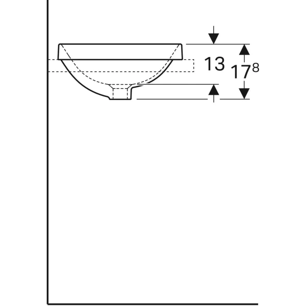Раковина 40x40 см Geberit VariForm 500.700.01.2