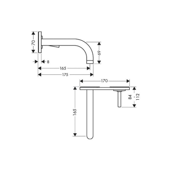Смеситель для раковины Axor Uno 38112000