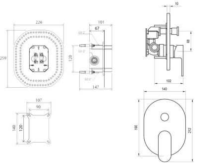 Смеситель для душа Ravak Chrome CR 065.00 X070056