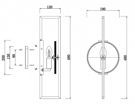 Бра Maytoni Marmo MOD099WL-01G