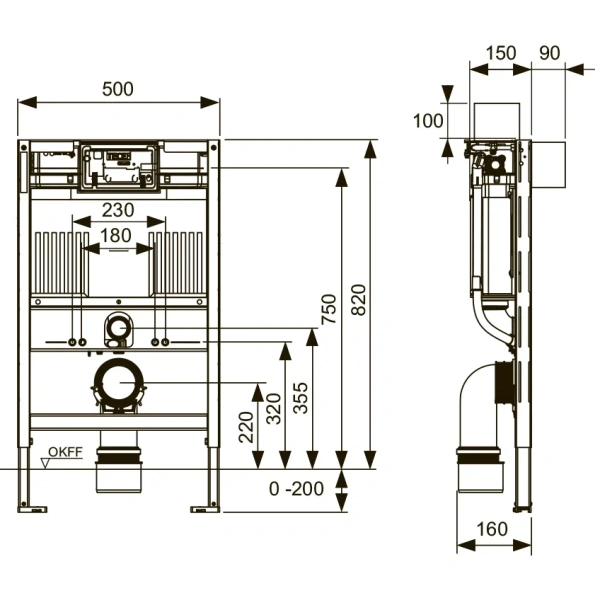 Инсталляция для унитаза Tece 9300380