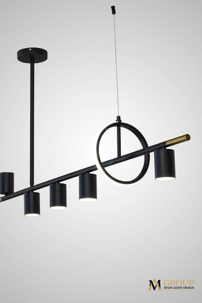 Люстра на штанге AM-Group  AM438 BK