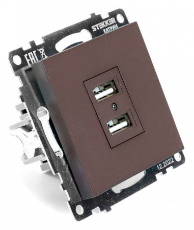 Розетка USB без рамки Stekker Катрин 49027