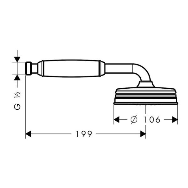 Душевая лейка Axor Montreux 16320820 шлифованный никель