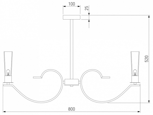 Люстра на штанге Eurosvet Rosher 60141/8 хром
