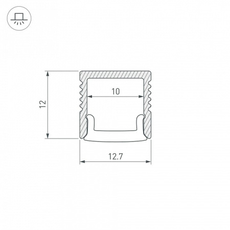 Профиль накладной Arlight FANTOM-BENT 040326(1)