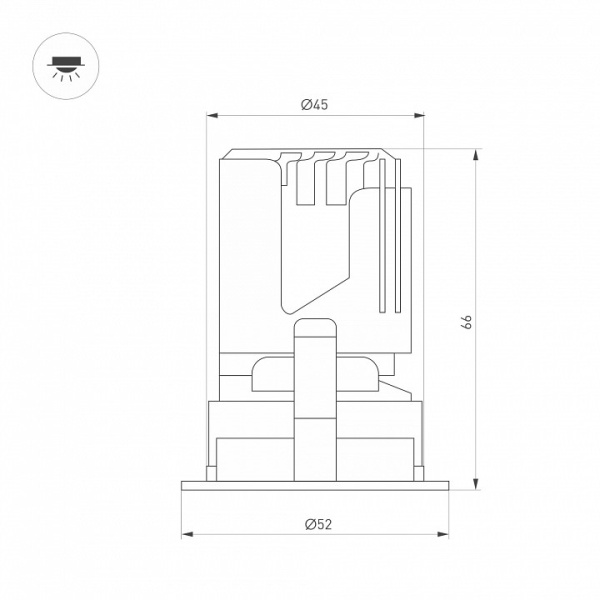Встраиваемый светильник Arlight ARADO 059102