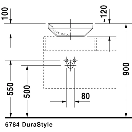 Раковина 43x43 см Duravit DuraStyle 0349430000