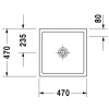 Раковина 47x47 см Duravit Starck 1 0387470028