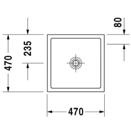 Раковина 47x47 см Duravit Starck 1 0387470028