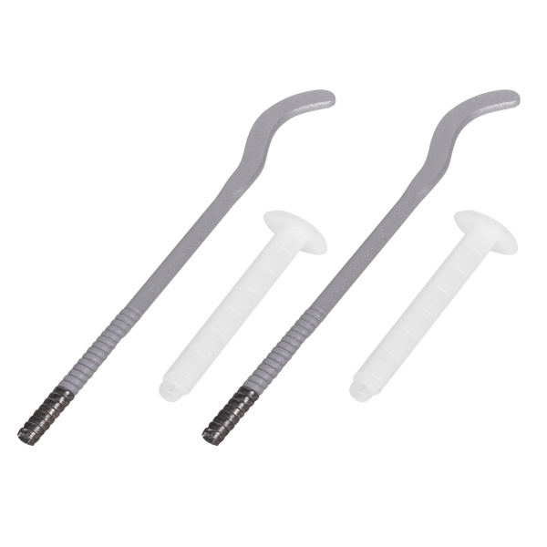 Комплект плоских кронштейнов с дюбелями 7,2х170мм, серебристые