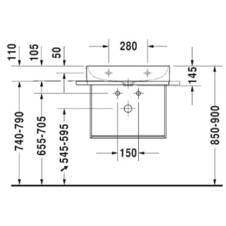 Раковина 60x47 см Duravit DuraSquare 2353600041