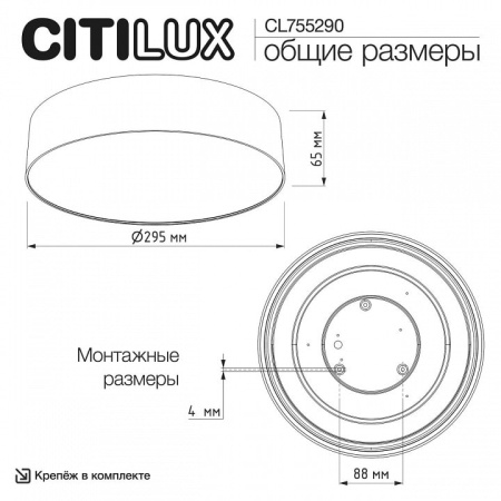Накладной светильник Citilux BART CL755290