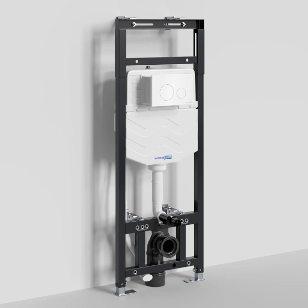 Инсталляция для унитаза WasserKRAFT Alme 15 15TLT.010.ME.WH02 с кнопкой смыва, белый