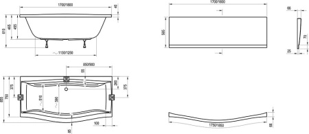 Акриловая ванна Ravak Magnolia 170x75 C501000000