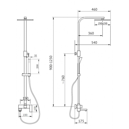 Душевой комплект Abber Daheim AF8216NG никель