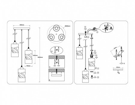 Подвесной светильник Ambrella Light TR TR3414