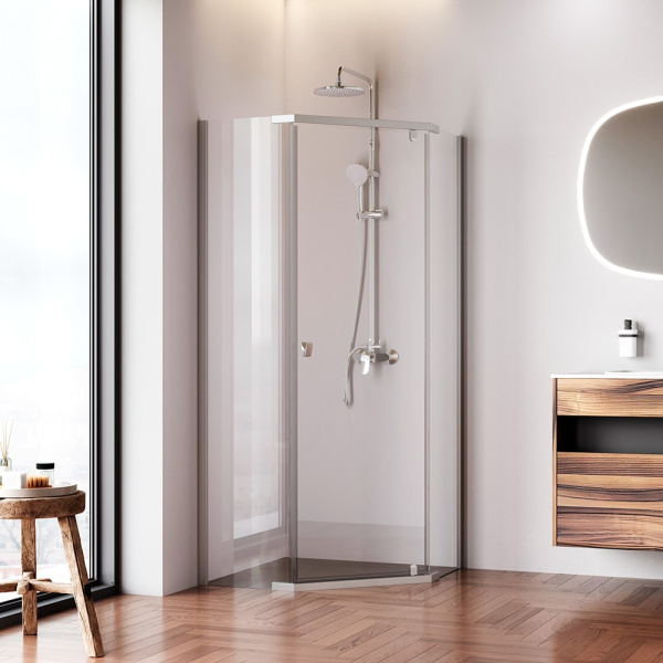 Душевой уголок AM.PM Sunny 90x90 W87G-405-9090-MT серебро