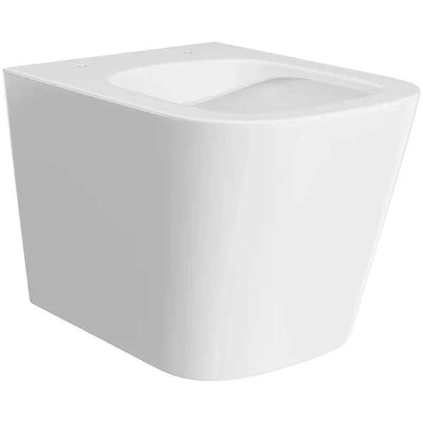 Унитаз подвесной Kerama Marazzi Cubo CU.wc.02 безободковый, с сиденьем микролифт, белый глянец