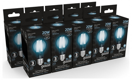 Лампа светодиодная Gauss Filament E27 20Вт 4100K 102902220