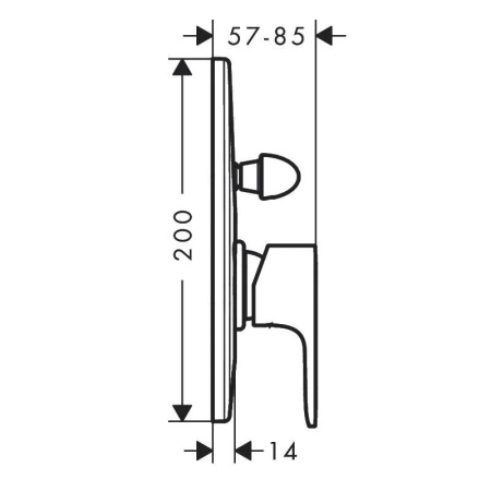 Смеситель для душа hansgrohe Rebris 72459000