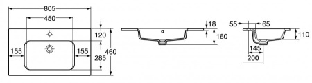 Раковина Roca Gap 80x46 73279A4000