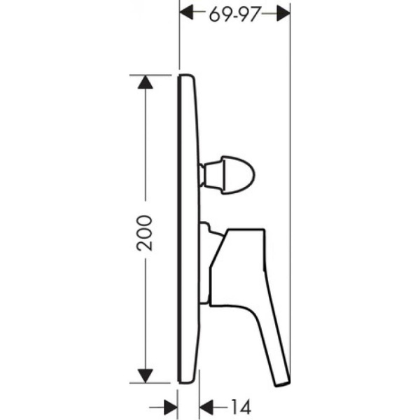 Смеситель для ванны hansgrohe Talis S СМ 72407000 хром