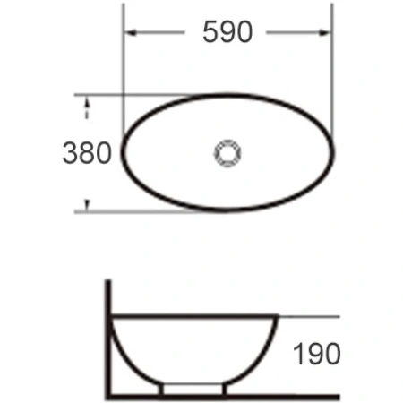 Раковина-чаша 59x38 см Grossman GR-3022