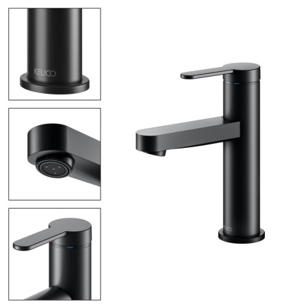 Смеситель для раковины Keuco IXMO Flat 59502373100 черный матовый