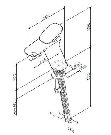 Смеситель для раковины AM.PM Spirit 2.0 F70A02100
