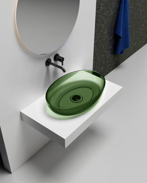 Раковина Abber Kristall 60 AT2801Emerald зеленый