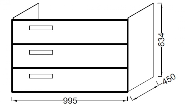 Тумба под раковину 100 см Jacob Delafon Rythmik EB1310-E10 Квебекский дуб