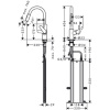 Смеситель для кухни hansgrohe Focus M41 240 Eco 2jet sBox 73895000 с вытяжным душем